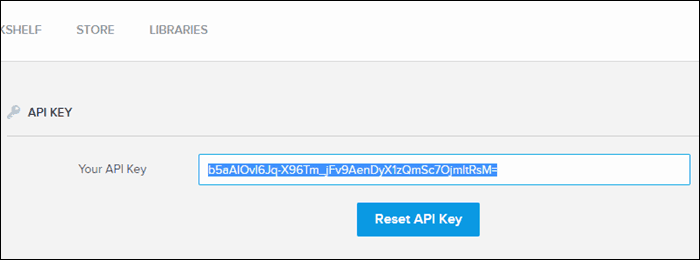 Zkopírujte klíč API ze svého účtu BookFusion