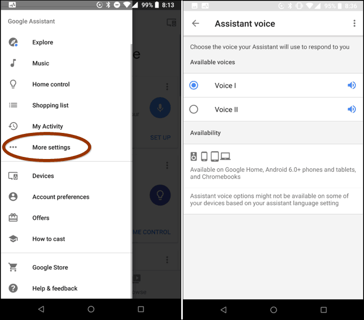 Změňte Google Assistant Voice