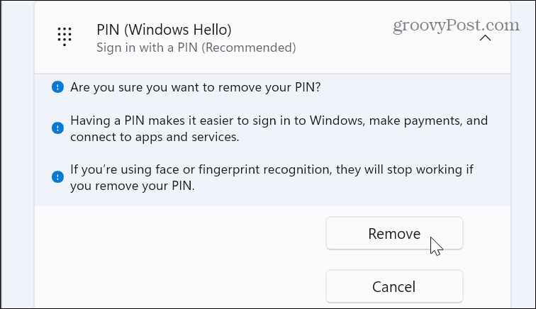 PIN pro přihlášení do Windows 11