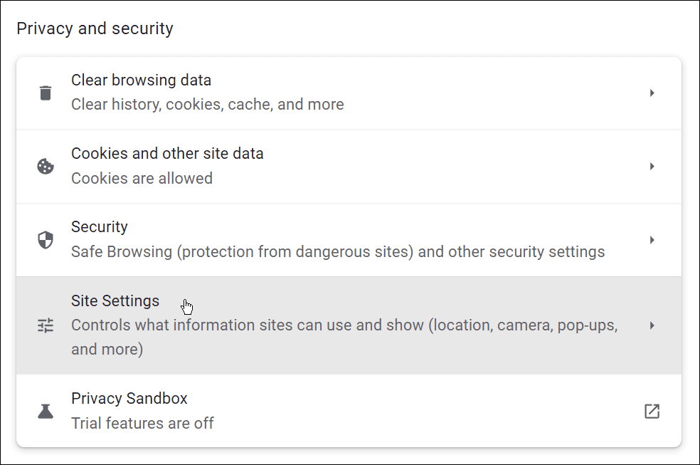 soukromí a zabezpečení Chrome