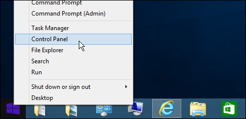 Ovládací panel Windows 8