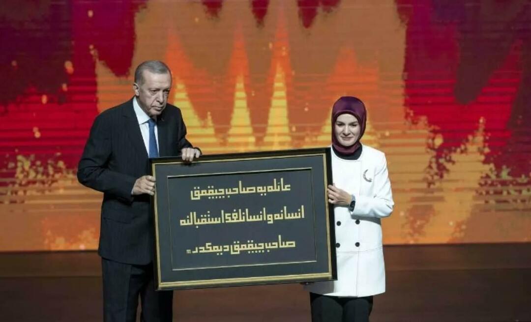 Smysluplný dárek od Mahinura Özdemira Göktaşe Erdoğanovi!