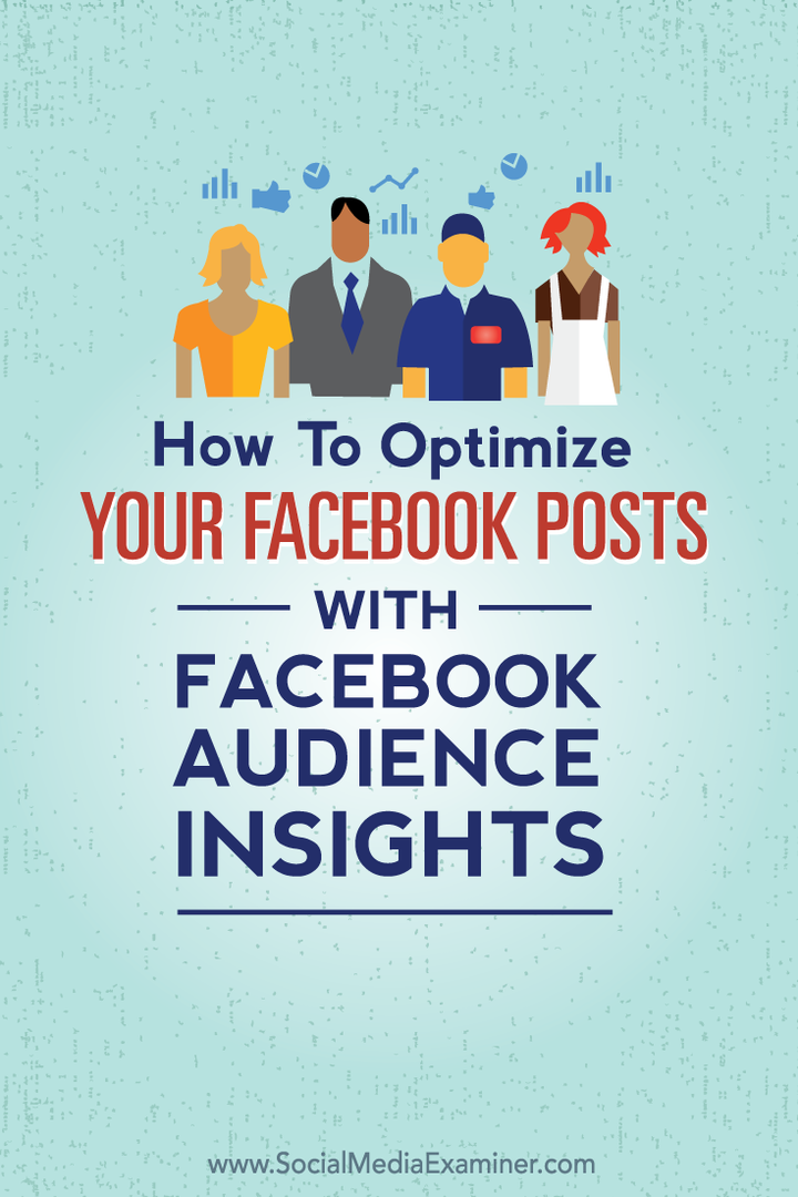 Jak optimalizovat vaše příspěvky na Facebooku pomocí Facebook Audience Insights: Zkoušející sociálních médií