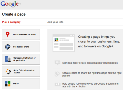 Stránky Google+ - vytvořte stránku