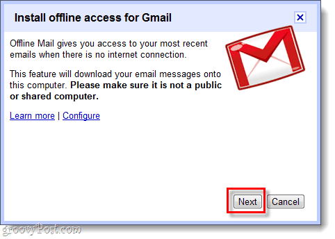 nainstalovat přístup offline pro gmail
