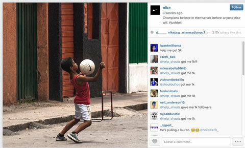 instagramový obrázek nike světového poháru s hashtagem #justdoit