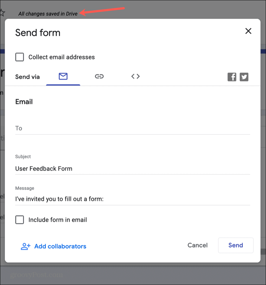 Formuláře Google Odešlete svůj formulář