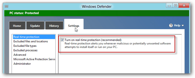 Windows Defender v systému Windows 8 Zahrnuje MSE