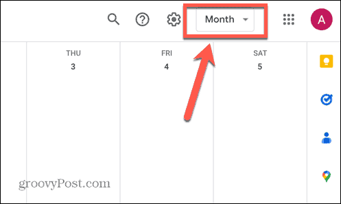 možnosti zobrazení kalendáře google