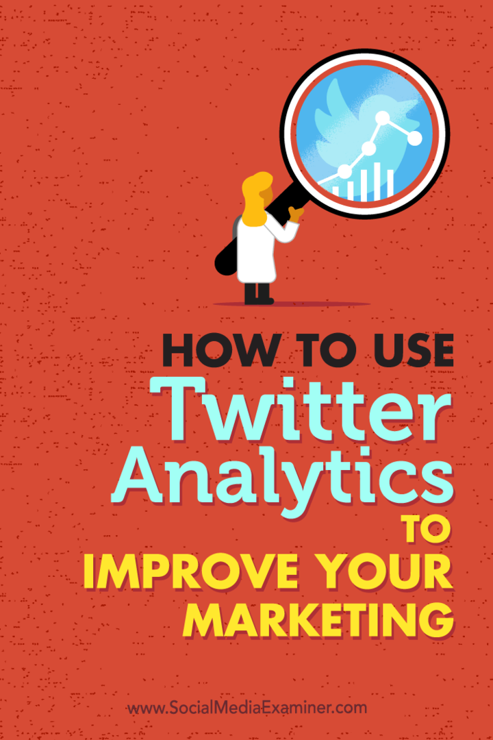 Jak používat Twitter Analytics ke zlepšení marketingu: zkoušející sociálních médií