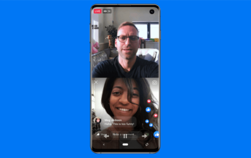 Facebook přináší zpět Live With, což umožňuje správcům stránek nebo vlastníkům profilů vybrat si hosta, který s nimi bude žít během mobilního vysílání.