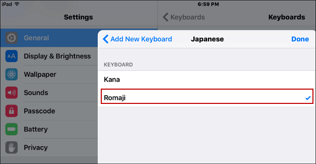 Romaji japonská klávesnice