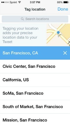 Twitter a Foursquare se připojí k přidání polohy do tweetů