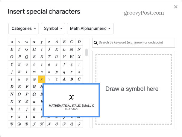 Prezentace Google vyberte písmeno algebry