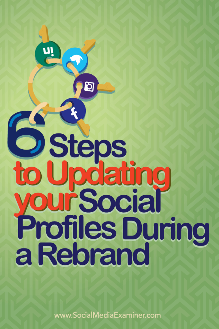 6 kroků k aktualizaci profilů sociálních médií během rebrandingu: zkoušející sociálních médií
