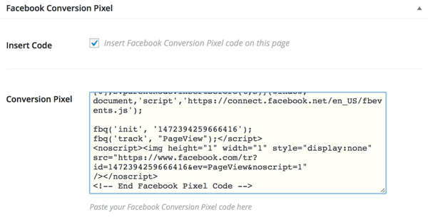 facebookový konverzní pixel plugin