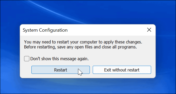 Restartujte Windows 11