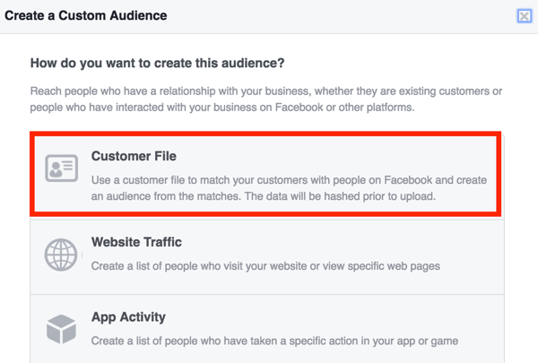facebook vytvořit vlastní publikum