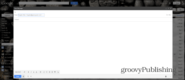 Nový Gmail Compose použit na celou obrazovku