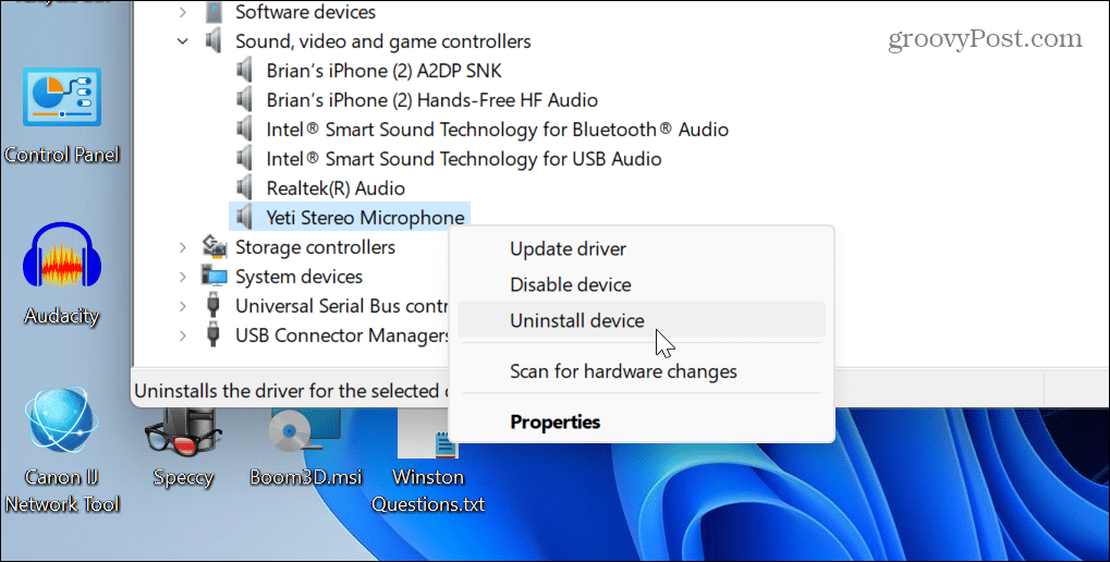 Obnovte nastavení zvuku v systému Windows 11