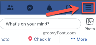 Ikona nabídky aplikace Facebook