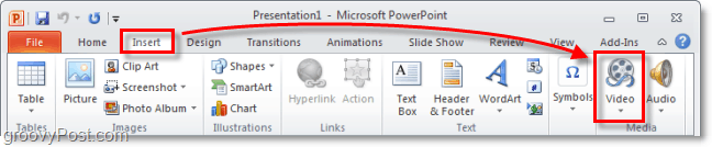 vložit video do aplikace PowerPoint 2010