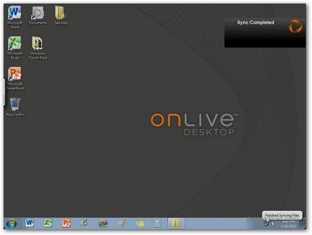 Desktop OnLive: Změna tapety na pozadí