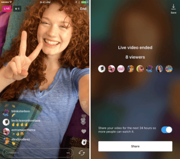 Instagram představil možnost sdílet živé přehrávání videa s Instagram Stories po dobu 24 hodin.