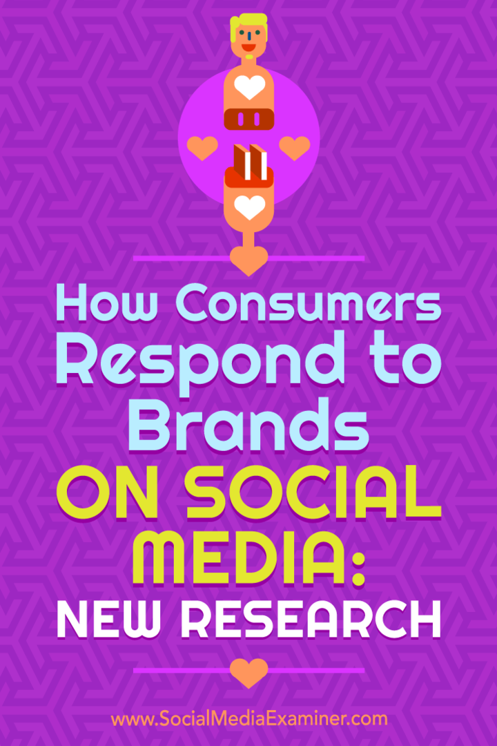 Jak spotřebitelé reagují na značky na sociálních médiích: Nový výzkum: zkoušející sociálních médií
