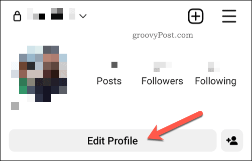 Tlačítko Upravit profil na Instagramu
