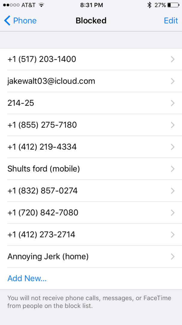Jak blokovat kontakty iPhone a neznámé volající: Hovory, FaceTime a Texty