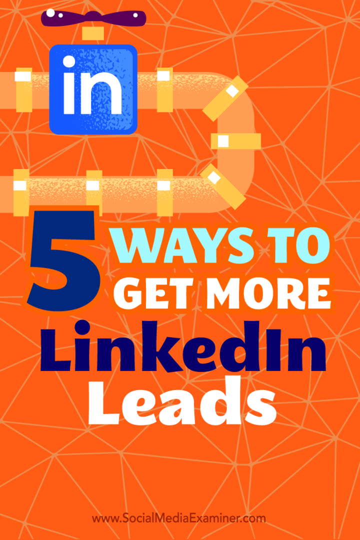 Tipy na pět způsobů, jak využít svůj profil LinkedIn jako efektivní zdroj pro vedoucí.
