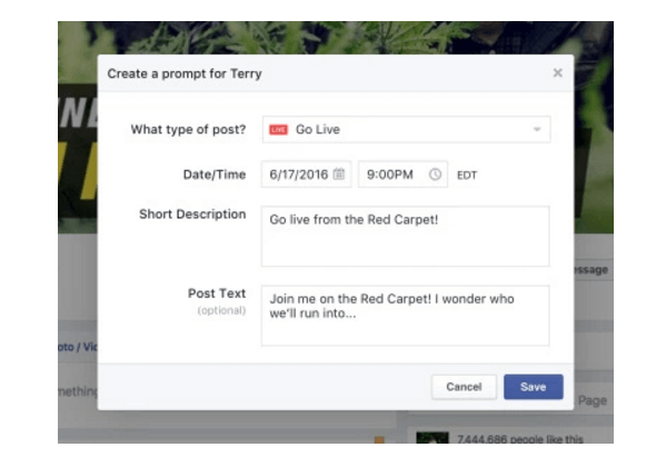 Facebook Mention přidává několik nových funkcí živého vysílání, jako jsou návrhy a připomenutí živého videa, nástroje pro moderování komentářů, ořezávání přehrávání a další nástroje pro úpravy.