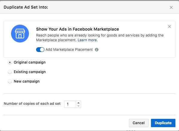 Zdá se, že Facebook zavedl nové umístění reklamy na Marketplace, jeho sekci nákupu a prodeje, která se zaměřuje na místní nabídky.