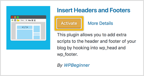 Plugin WordPress Insert Heads and Footers