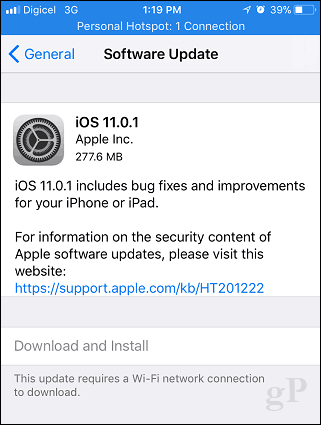Vydáno Apple iOS 11.0.1 a nyní byste měli upgradovat