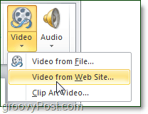 Možnost videa z webu v aplikaci PowerPoint 2010