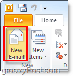 Vytvořte novou e-mailovou zprávu v aplikaci Outlook 2010