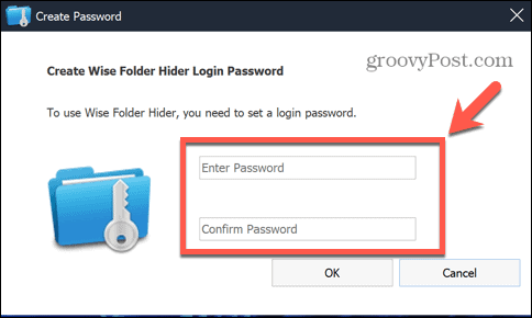 wise folder hider password