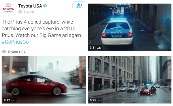 videoreklama Toyota twitter