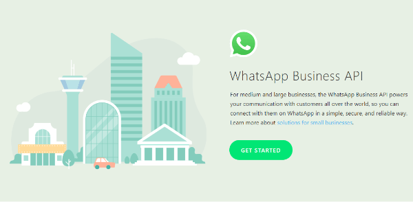 WhatsApp rozšířil své obchodní nástroje spuštěním WhatsApp Business API, které umožňuje správu středním a velkým podnikům a pevně zasílat nepropagační zprávy zákazníkům, jako jsou upomínky na schůzky, informace o dopravě nebo lístky na akce a další hodnotit.