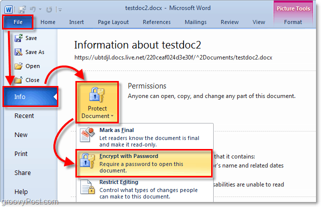 heslo chrání dokument Office 2010