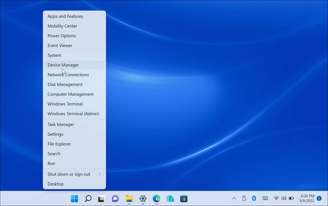 menu správce zařízení windows 11