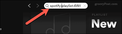 Hledání Spotify podle identifikátoru URI seznamu skladeb