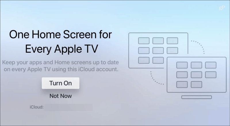 Jedna domácí obrazovka Každá Apple TV