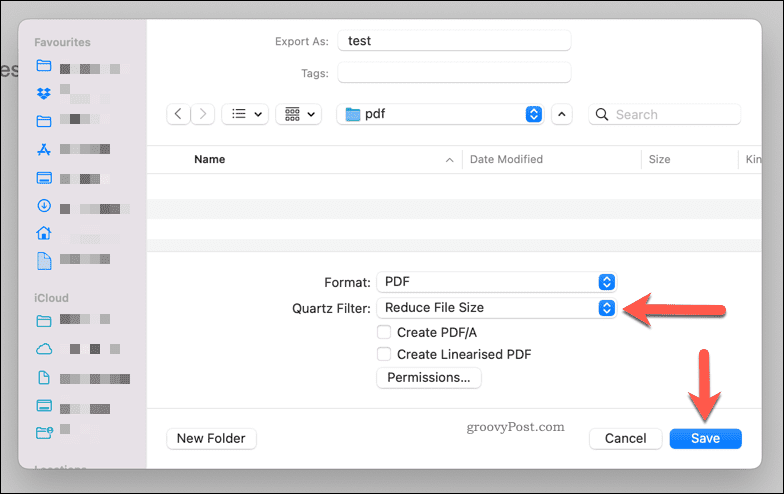 Zmenšení velikosti souboru PDF pomocí Preview na Macu