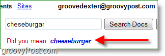 nikdy mispell cheeseburger znovu! google dokumenty mají pravopisné návrhy 