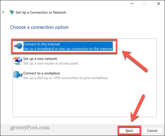 Windows připojit k internetu