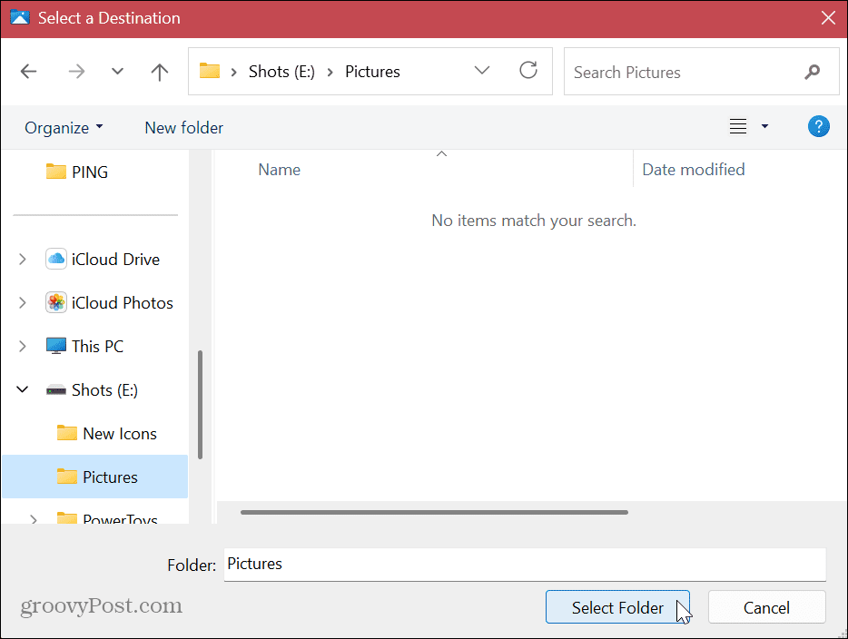 Přesunout výchozí uživatelské složky ve Windows 11