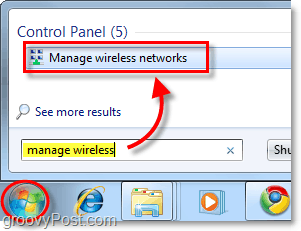 spravovat bezdrátové sítě v systému Windows 7